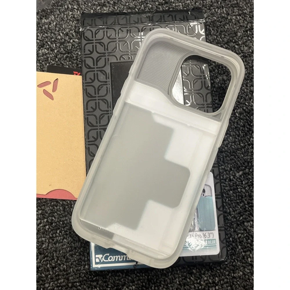 Vena vCommute Flip Leather Cover/Card slot Case for iPhone 16 Pro - Pastel Blue